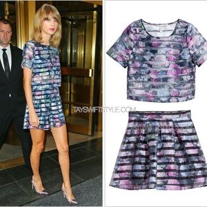 H&M Patterned Organza Blouse